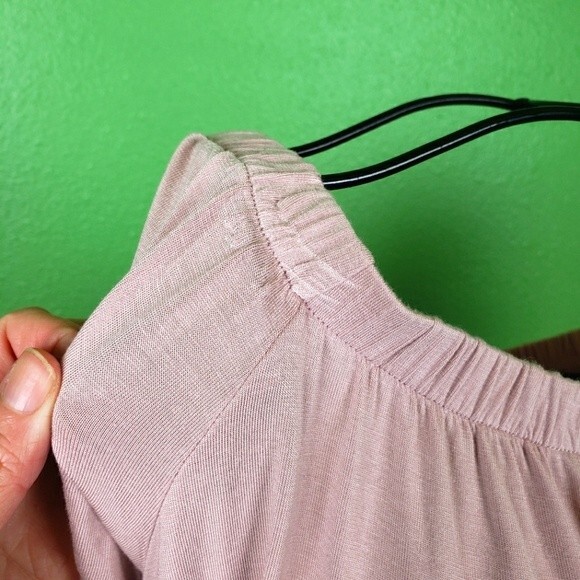 American Eagle Outfitters Soft Off The Shoulders Lace Tie Shirt Size Large - Picture 4 of 9